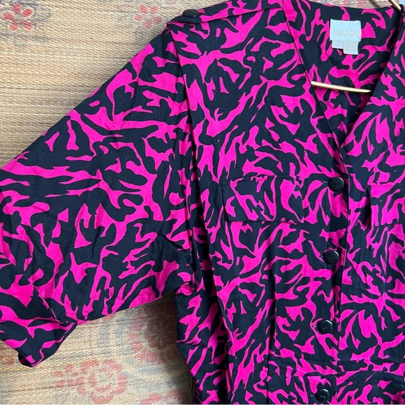 1980’s Funky Patterned Midi Dress - Picture 5 of 7